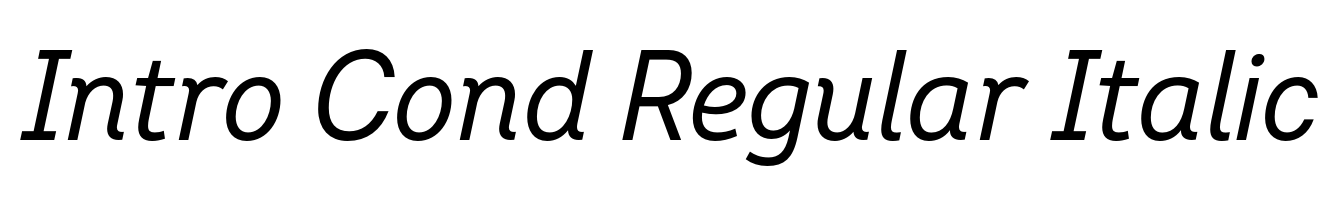 Intro Cond Regular Italic